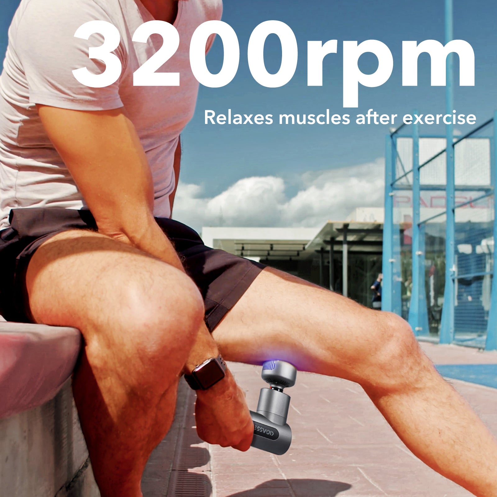 Massage Gun Heat & Cold White
