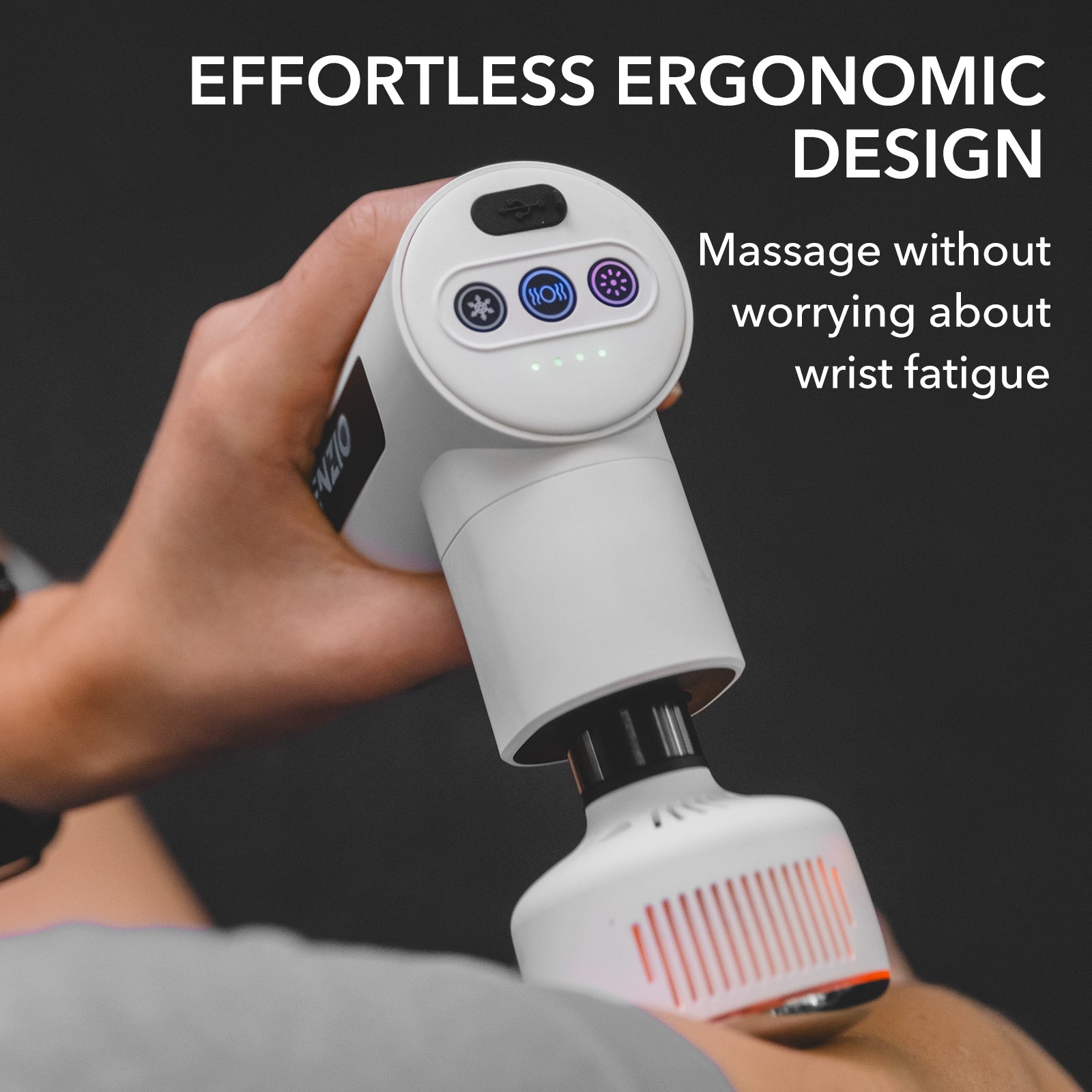 Massage Gun Heat & Cold White